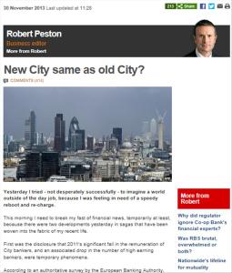 Peston's 30 November web article