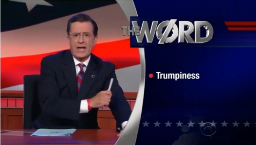 Colbert word Trumpiness